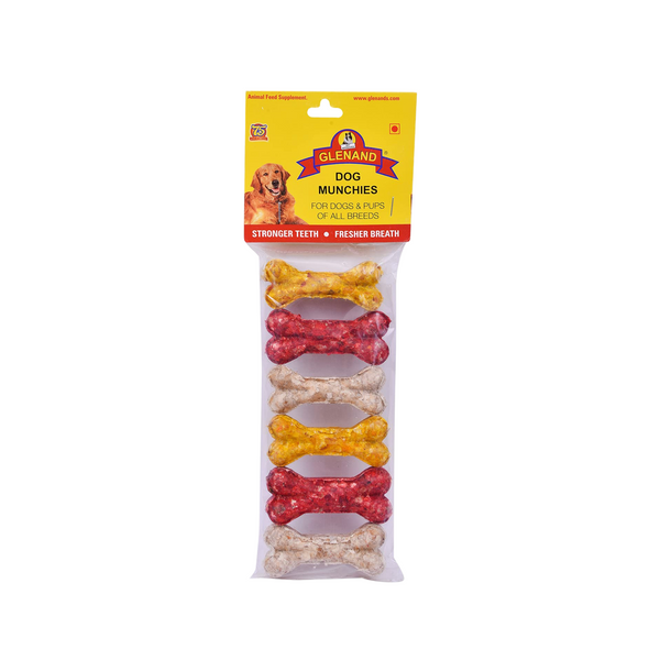 GLENAND MUNCHIES BONE COLOURED 6 IN 1