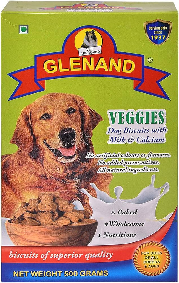 GLENAND VEGGIES DOG BISCUITS WITH MILK &CALCIUM