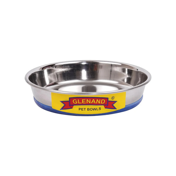 Glenand Anti Skid Stainless Steel Classic Bowl for Dogs & Cats